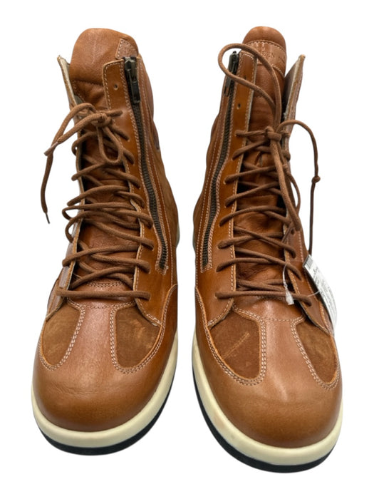 Alexander McQueen Shoe Size 45 Brown Leather Solid Sneaker High Top Men's Shoes Brown / 45