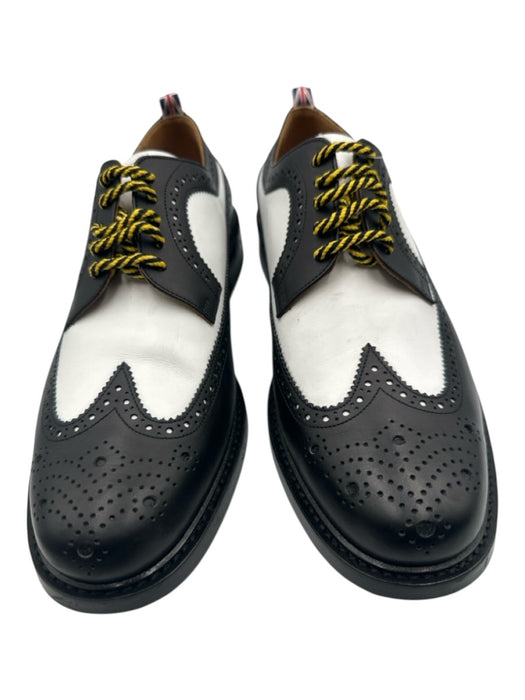 Burberry Shoe Size 44 Black & White Leather Two Tone Dress Men's Shoes Black & White / 44
