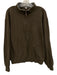 Peter Millar Size M Brown Cotton Solid Quarter Zip Men's Jacket Brown / M