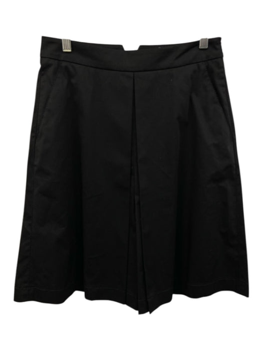 Piazza Sempione Size 42 Black Pleather Wide Leg Pocket Side Zip Shorts Black / 42