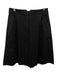Piazza Sempione Size 42 Black Pleather Wide Leg Pocket Side Zip Shorts Black / 42