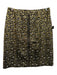 J. McLaughlin Size 2 Black & Ivory cotton & metallic jaquard Floral Print Skirt Black & Ivory / 2