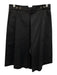 Piazza Sempione Size 40 Black Pleather Wide Leg Pocket Side Zip Shorts Black / 40