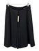 Piazza Sempione Size 40 Navy Polyester & Viscose Pinstripe Pleated Midi Skirt Navy / 40