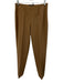 Piazza Sempione Size 40 Taupe Brown Polyester & Wool Pleated Pinstripe Pants Taupe Brown / 40