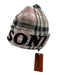 Missoni Blue & Grey Wool & Acrylic Tartan Logo Beanie Hat Blue & Grey