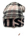 Missoni Blue & Grey Wool & Acrylic Tartan Logo Beanie Hat Blue & Grey