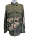 Valentino Size 34 Army Green Cotton & Polyester Camo Breast Pocket Clasp Jacket Army Green / 34