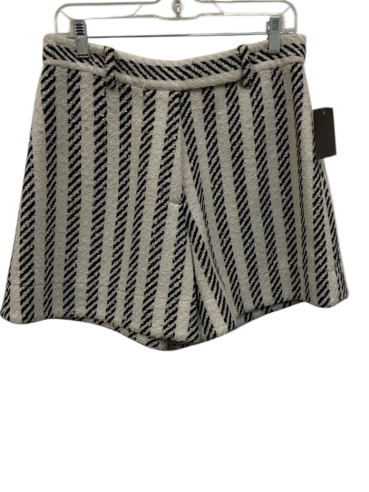 Oscar de la Renta Size 10 White & Black Cotton Blend Tweed Shorts White & Black / 10