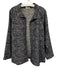 Lafayette 148 Size XL Navy & Cream Acrylic Blend Jacquard Open Front Jacket Navy & Cream / XL