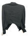 Helmut Lang Size 4 Black Silk Blend Padded Shoulder Zip Pockets Wrap Jacket Black / 4