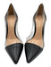 Gianvito Rossi Shoe Size 36 Black Leather & Synthetic Pointed Toe Stiletto Pumps Black / 36