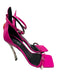 Versace Shoe Size 38 Hot pink Patent Leather Buckle Silver Heel 2 Strap Sandals Hot pink / 38