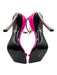 Versace Shoe Size 38 Hot pink Patent Leather Buckle Silver Heel 2 Strap Sandals Hot pink / 38