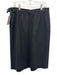 Yves Saint Laurent Size 44 Black Wool Side Zip Pleated Back Slit Pencil Skirt Black / 44