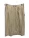 Saint Laurent Rive Gauche Size 46 Cream Beige Side Zip Twill Pockets Skirt Cream Beige / 46