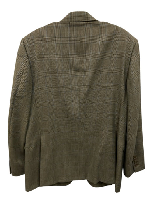Hickey Freeman Olive Green & Multi Wool Plaid 2 Button Men's Blazer Olive Green & Multi / 40R