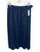 Saint Laurent Rive Gauche Size 44 Navy Blue & Black Wool Heathered Maxi Skirt Navy Blue & Black / 44