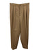Ralph Lauren Size 14 Khaki Wool High Rise Pleated Tapered Pants Khaki / 14