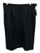 Yves Saint Laurent Rive Gauche Size 44 Black Wool Side Zip Pockets Pencil Skirt Black / 44