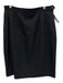 Yves Saint Laurent Rive Gauche Size 46 Black Wool Side Zip Pleated Pockets Skirt Black / 46