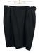 Yves Saint Laurent Rive Gauche Size 46 Black Wool Side Zip Pleated Pockets Skirt Black / 46