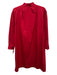 Yves Saint Laurent Rive Gauche Size 42 Red Cotton Long Sleeve Pockets Dress Red / 42