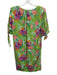 Ungaro Paris Size 12 Green, Purple, Orange Silk Half Button Floral Pockets Dress Green, Purple, Orange / 12