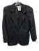 Saint Laurent Rive Gauche Size 44 Black Cotton Long Sleeve Two Button Blazer Black / 44