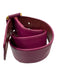 Saint Laurent Magenta Purple Leather Square Buckle Gold Hardware Belts Magenta Purple / XS/S