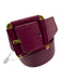 Saint Laurent Magenta Purple Leather Square Buckle Gold Hardware Belts Magenta Purple / XS/S
