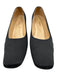 Salvatore Ferragamo Shoe Size 9 Black Leather & Textile Square Toe Woven Pumps Black / 9