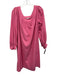 Saint Laurent Rive Gauche Size 44 Pink Cotton Blend Long Sleeve Speckled Dress Pink / 44