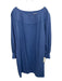 Saint Laurent Rive Gauche Size 44 Blue Cotton Blend Long Sleeve Speckled Dress Blue / 44