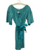 Saint Laurent Rive Gauche Size 44 Teal Green Cotton Blend Long Sleeve Dress Teal Green / 44