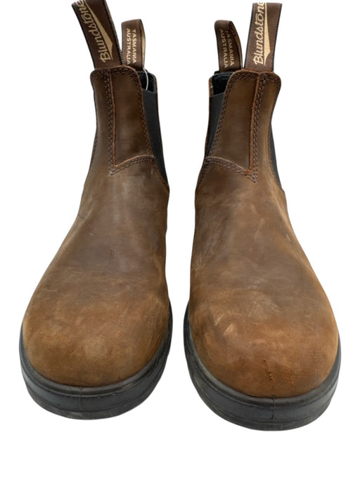 Blundstone Shoe Size 9 Brown Leather Pull Tabs Stretch Panels Ankle Booties Brown / 9