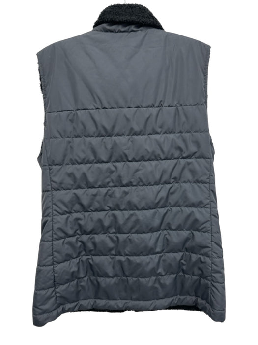 The North Face Size M Gray & Black Polyester Quilted Sleeveless Zip Puffer Vest Gray & Black / M