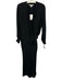 Diane Von Furstenberg Size 8 Black Triacetate Blend Long Sleeve Wrap Jumpsuit Black / 8