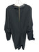 Roland Mouret Size 8 Black Viscose Blend Long Sleeve Pierced Detail V Neck Dress Black / 8