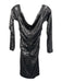 Nicole Miller Size 8 Gray Rayon Blend Long Sleeve Sequins Off Shoulder Dress Gray / 8