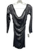 Nicole Miller Size 8 Gray Rayon Blend Long Sleeve Sequins Off Shoulder Dress Gray / 8