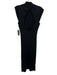 Nicole Miller Collection Size Medium Black Viscose Blend Cap Sleeve Ribbed Dress Black / Medium