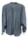 Doen Size Medium Medium Wash Cotton Chambray Button Front Gathered Top Medium Wash / Medium