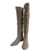 Stuart Weitzman Shoe Size 10.5 Taupe Gray Suede leather Almond Toe Elastic Boots Taupe Gray / 10.5