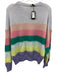 Maje Size 3 Pink, Green, Purple Acrylic Blend Long Sleeve Striped Knit Sweater Pink, Green, Purple / 3