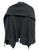 ALLSAINTS Size Large Black Wool Blend Long Sleeve Ribbed Open Front Sweater Black / Large