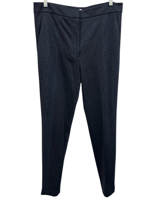 Tibi Size 8 Navy Blue Viscose Blend High Rise Twill Pockets Zip Leg Pants Navy Blue / 8