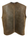 Purdey Size Est L Brown Leather Solid Fur Lining Men's Vest Brown / Est L