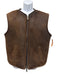 Purdey Size Est L Brown Leather Solid Fur Lining Men's Vest Brown / Est L
