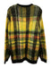 supreme Size L Yellow & Green Synthetic Plaid Crew Neck Men's Sweater Yellow & Green / L